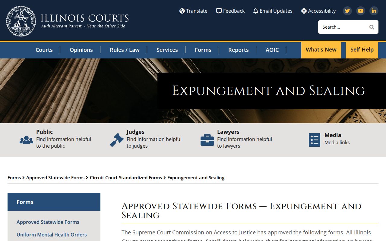 Henderson County arrest record expungement and sealing forms